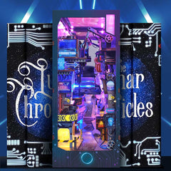 Cyberpunk Metropolis DIY Book Nook Bookshelf Inserts