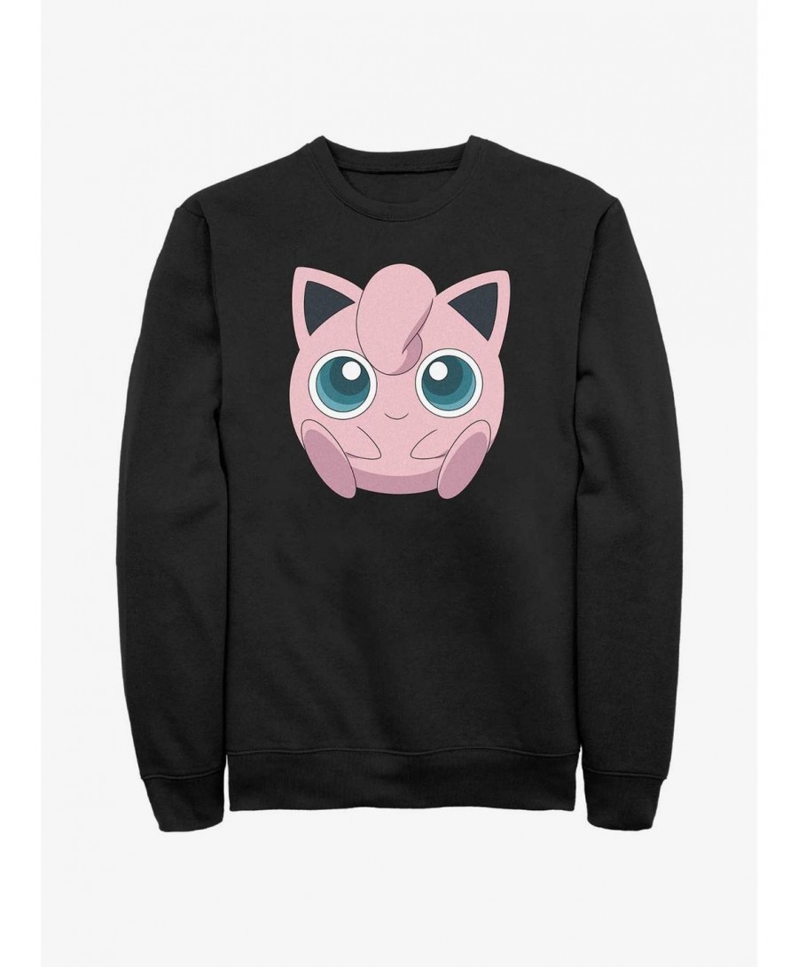 Pre-sale Pokemon Jigglypuff Face Sweatshirt $12.92 Sweatshirts