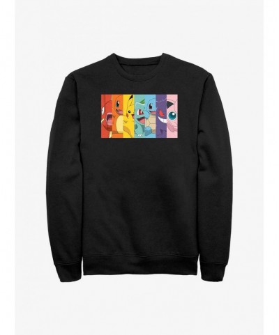 Pre-sale Discount Pokemon Rainbow Panels Sweatshirt $10.33 Sweatshirts