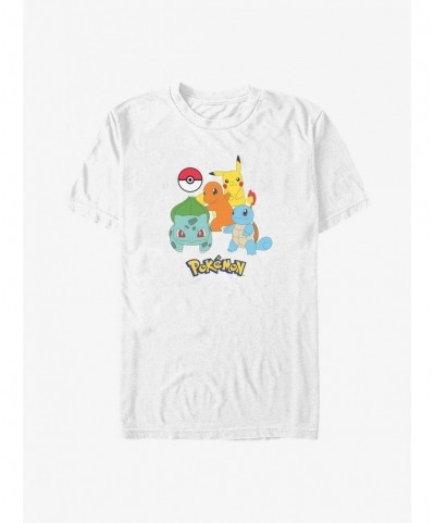 New Arrival Pokemon Poke Ball Group Big & Tall T-Shirt $9.21 T-Shirts