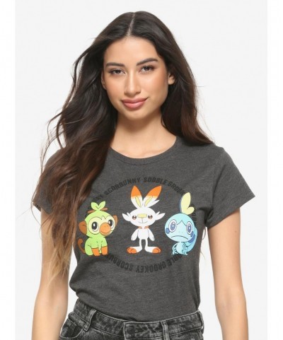 Trendy Pokemon Sword And Shield Starter Trio Girls T-Shirt $9.85 T-Shirts