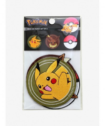 Absolute Discount Pokemon Pikachu Eevee Poke Ball Patch Set $2.98 Others