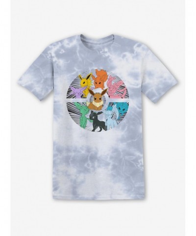 Discount Sale Pokemon Eevee Celestial Wash Boyfriend Fit Girls T-Shirt $12.91 T-Shirts