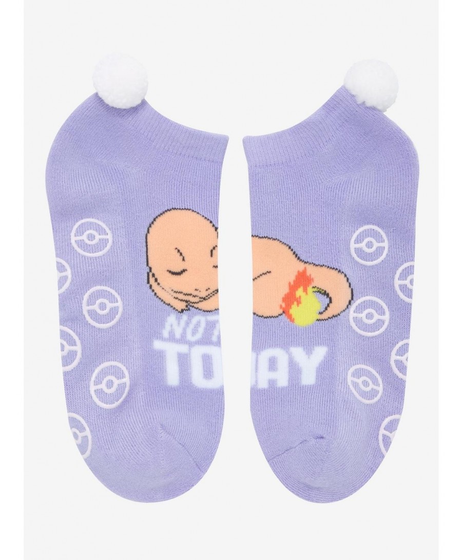 Trendy Pokemon Charmander Sleep Pom No-Show Socks $2.32 Socks