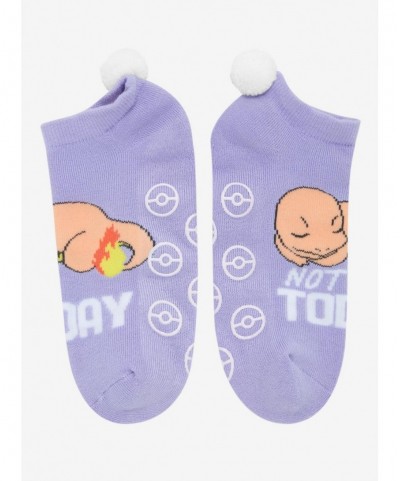 Trendy Pokemon Charmander Sleep Pom No-Show Socks $2.32 Socks