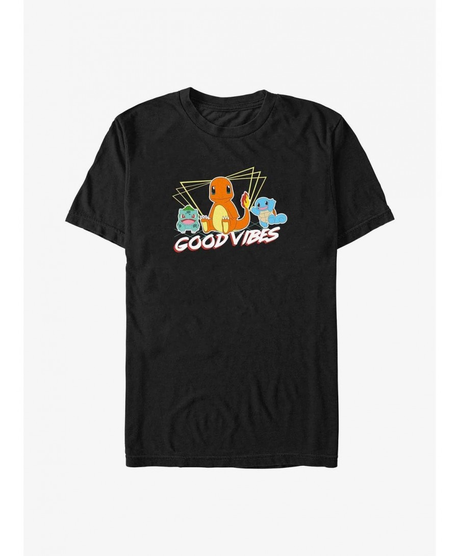 Exclusive Pokemon Good Vibes Starter Pack Big & Tall T-Shirt $9.21 T-Shirts