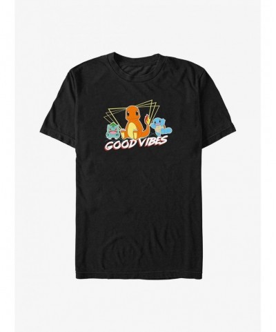 Exclusive Pokemon Good Vibes Starter Pack Big & Tall T-Shirt $9.21 T-Shirts