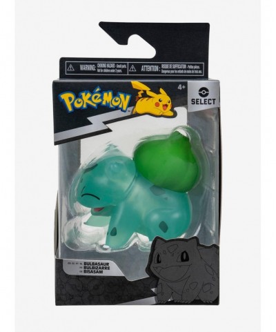 Flash Sale Pokemon Select Battle Translucent Bulbasaur Figure $6.19 Figures