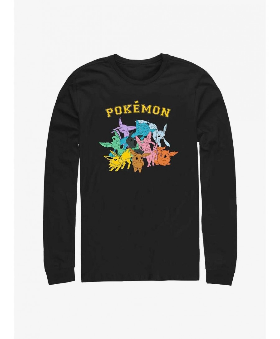 Exclusive Price Pokemon Eeveelutions Long-Sleeve T-Shirt $8.29 T-Shirts