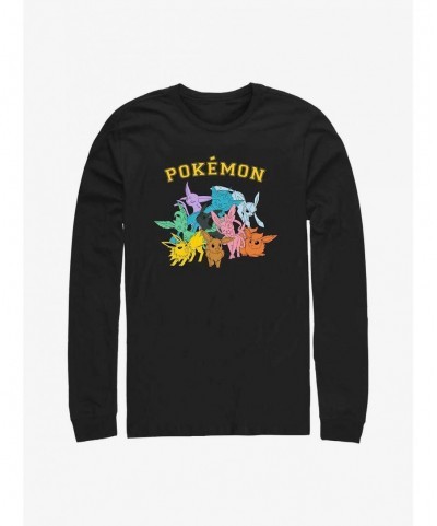 Exclusive Price Pokemon Eeveelutions Long-Sleeve T-Shirt $8.29 T-Shirts