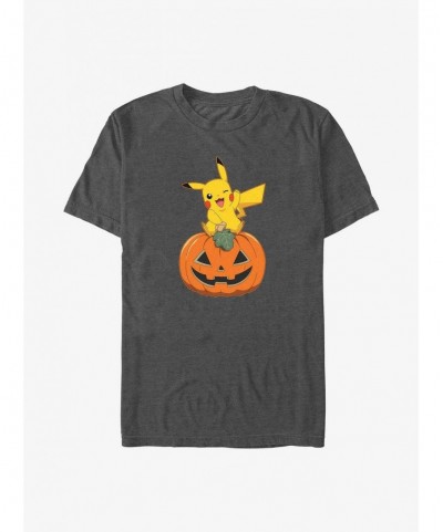 Exclusive Pokemon Pikachu Pumpkin Big & Tall T-Shirt $9.84 T-Shirts