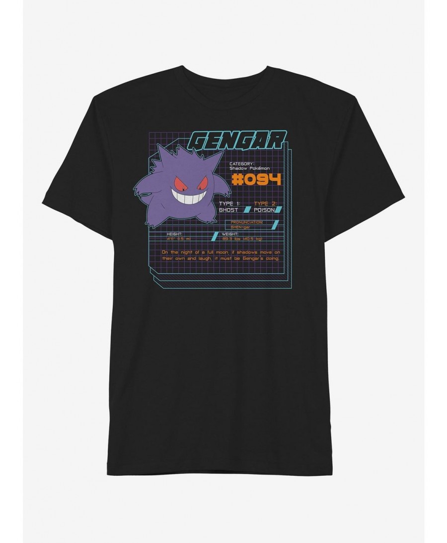 Sale Item Pokemon Gengar Info T-Shirt $8.20 T-Shirts