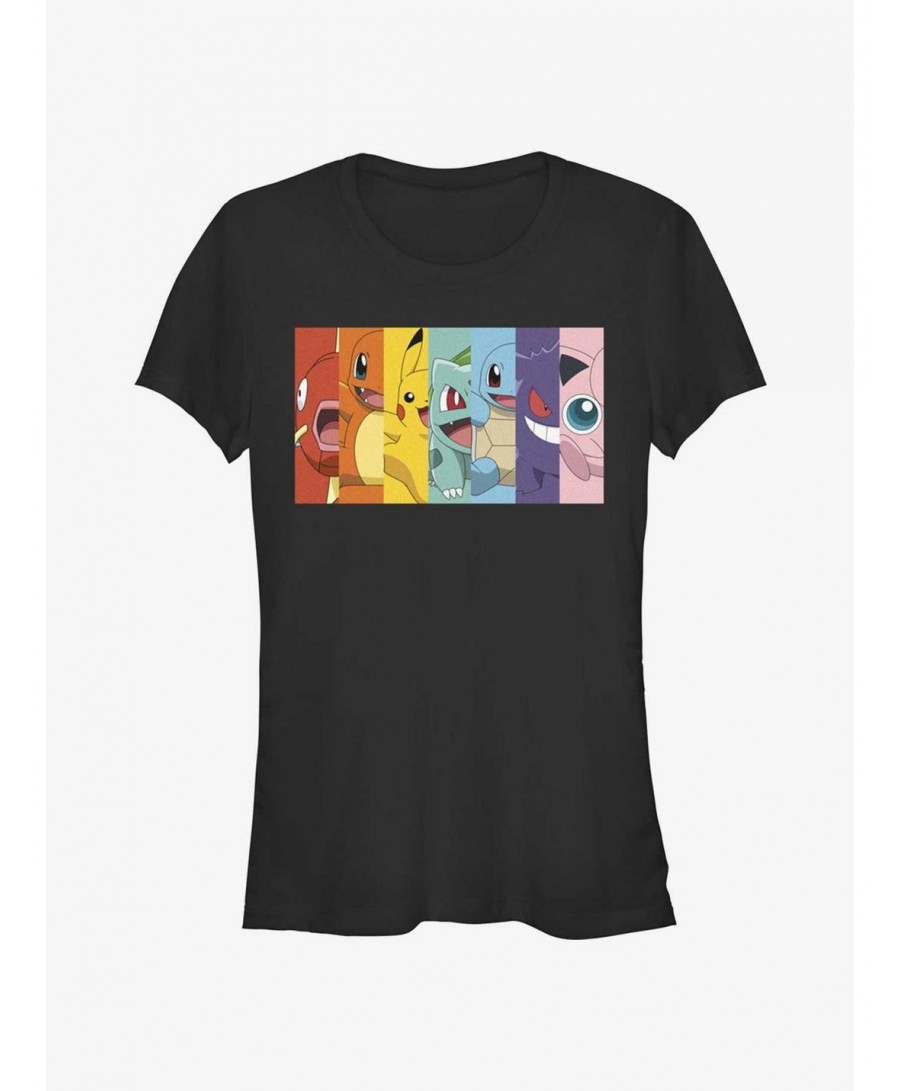 Flash Deal Pokemon Rainbow Faces Girls T-Shirt $5.23 T-Shirts