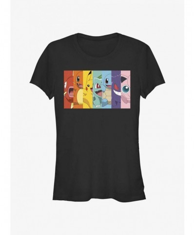 Flash Deal Pokemon Rainbow Faces Girls T-Shirt $5.23 T-Shirts