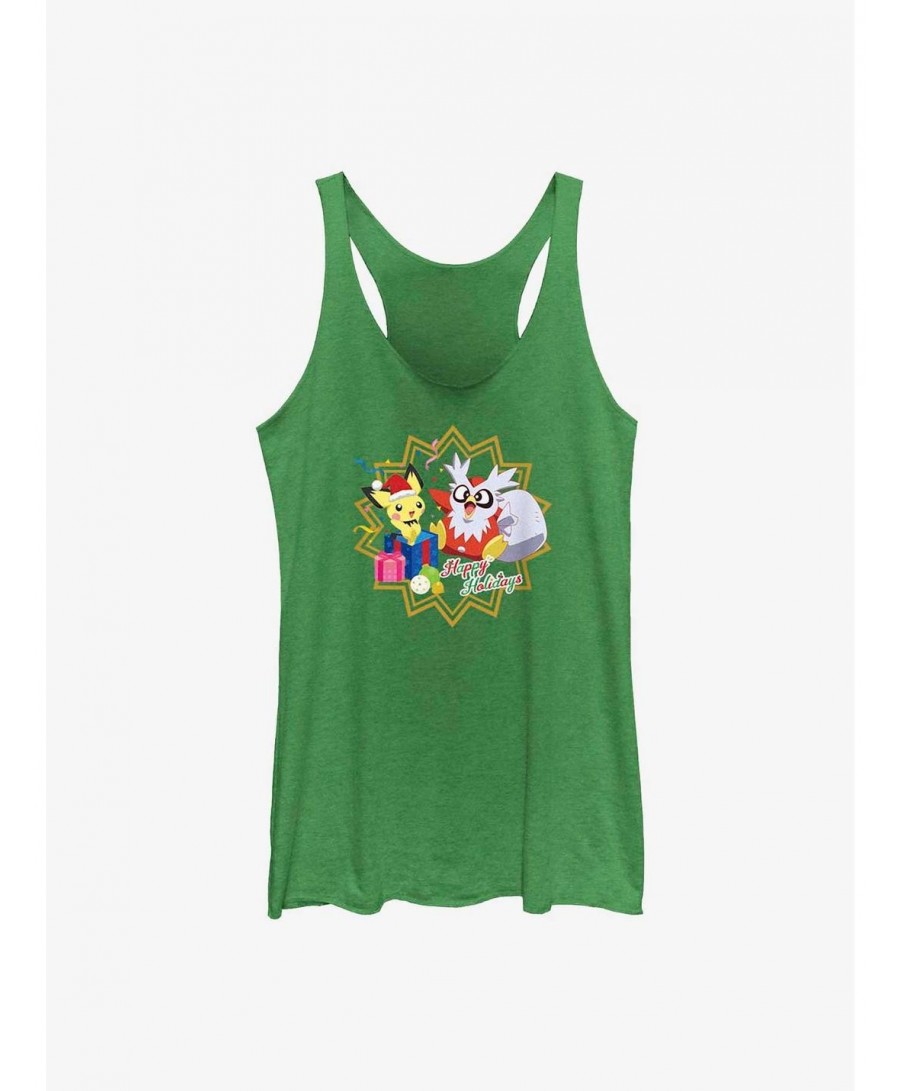 Pre-sale Pokemon Pichu and Delibird Holiday Party Girls Tank $7.07 Tanks