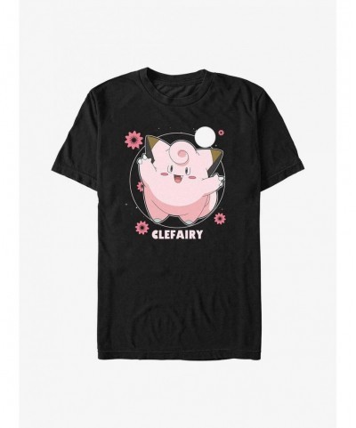 Festival Price Pokemon Clefairy Flowers T-Shirt $6.19 T-Shirts