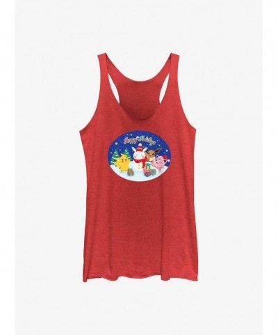 Value for Money Pokemon Happy Holidays Snowman Girls Tank $6.53 Tanks