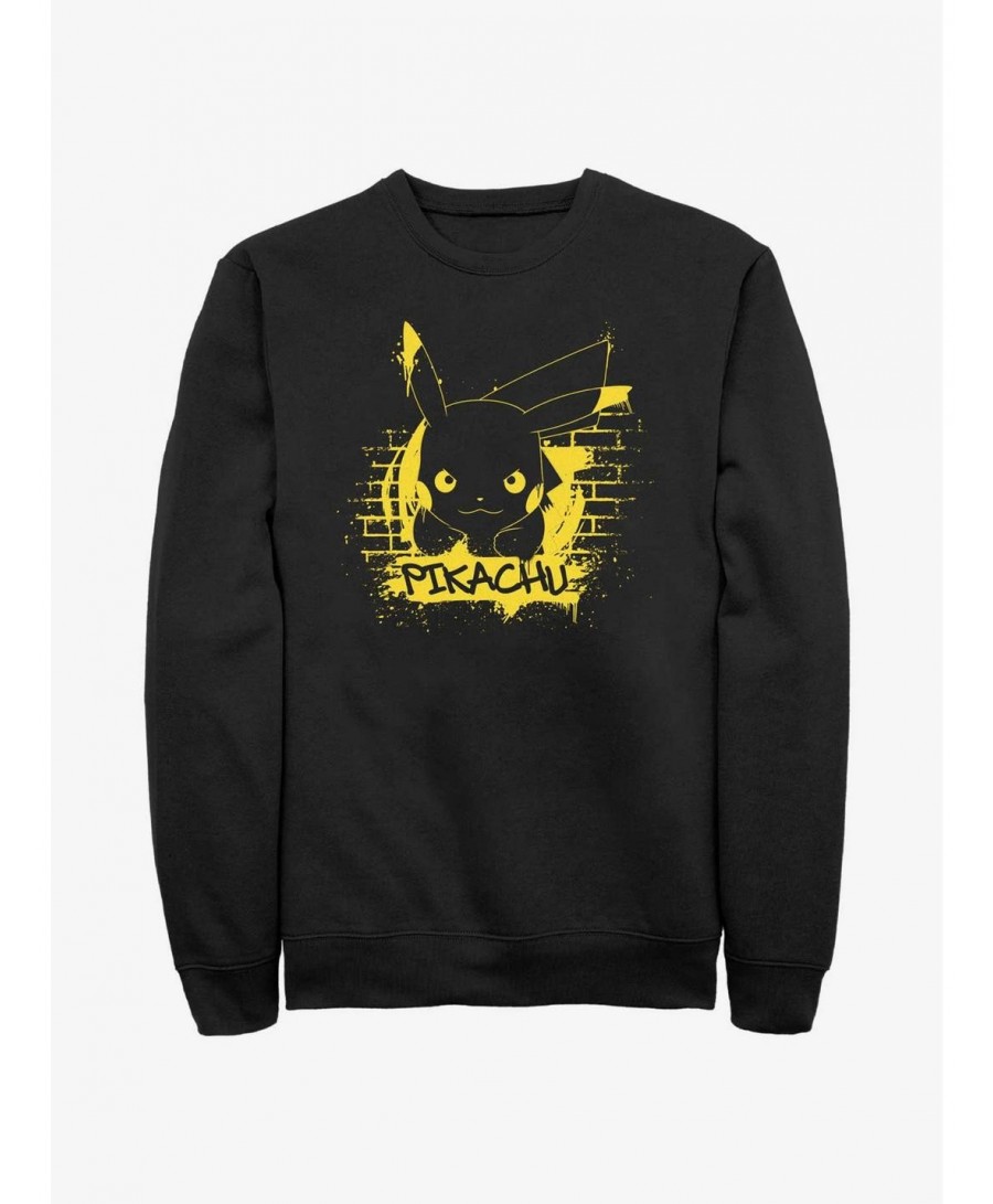 Seasonal Sale Pokemon Pikachu Graffiti Sweatshirt $12.14 Sweatshirts