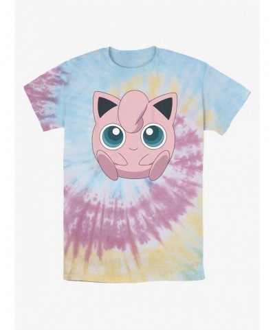 Wholesale Pokemon Jigglypuff Face Tie-Dye T-Shirt $8.70 T-Shirts