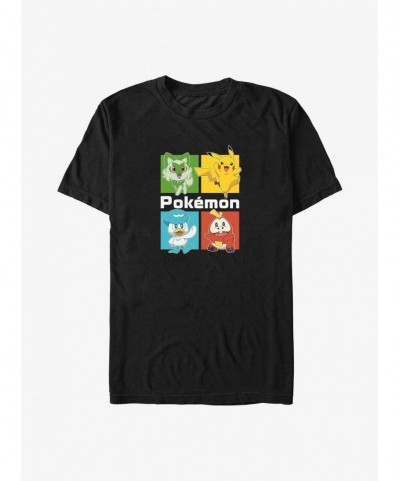 Pre-sale Discount Pokemon Newest Starters Sprigatito, Pikachu, Quaxly, and Fuecoco Big & Tall T-Shirt $6.28 T-Shirts