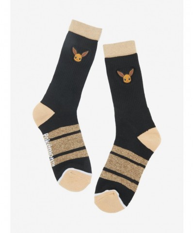 Huge Discount Pokemon Eevee Patch Crew Socks $2.62 Socks