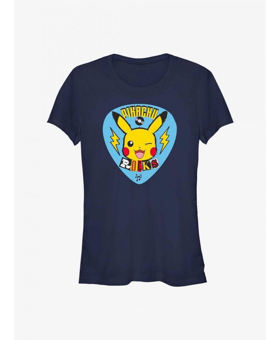 Big Sale Pokemon Pikachu Rocks Girls T-Shirt $7.32 T-Shirts