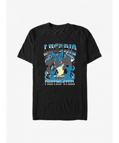 Premium Pokemon Lucario Fighting Steel T-Shirt $8.03 T-Shirts