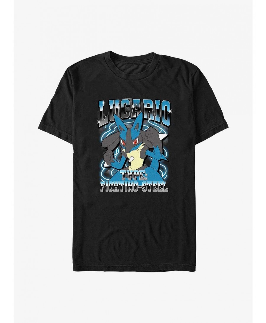 Premium Pokemon Lucario Fighting Steel T-Shirt $8.03 T-Shirts