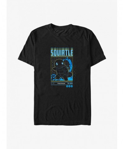 Sale Item Pokemon Squirtle Grid Big & Tall T-Shirt $10.26 T-Shirts