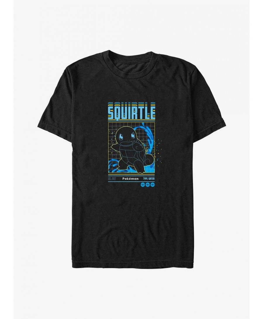 Sale Item Pokemon Squirtle Grid Big & Tall T-Shirt $10.26 T-Shirts