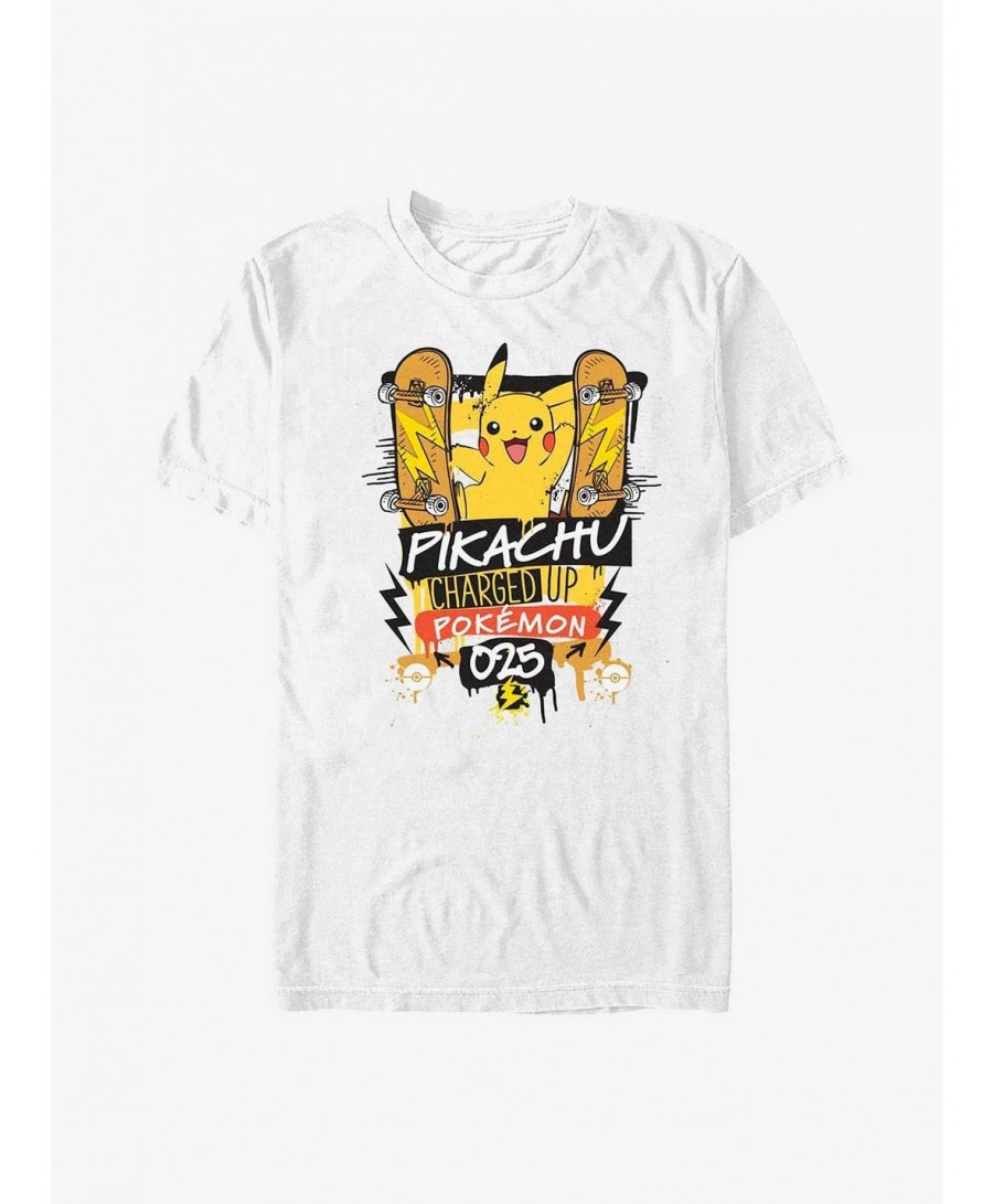 New Arrival Pokemon Pikachu Charge Up T-Shirt $6.19 T-Shirts