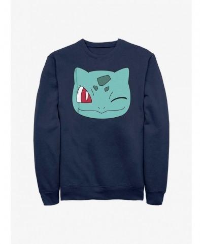 Huge Discount Pokemon Bulbasaur Face Sweatshirt $9.30 Sweatshirts