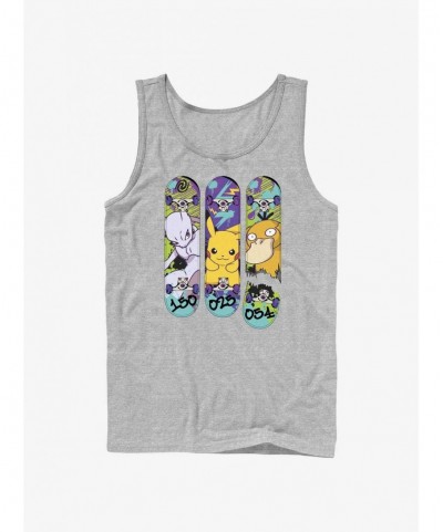 Value for Money Pokemon Mewtwo, Pikachu, and Psyduck Skateboard Deck Art Tank $6.45 Tanks