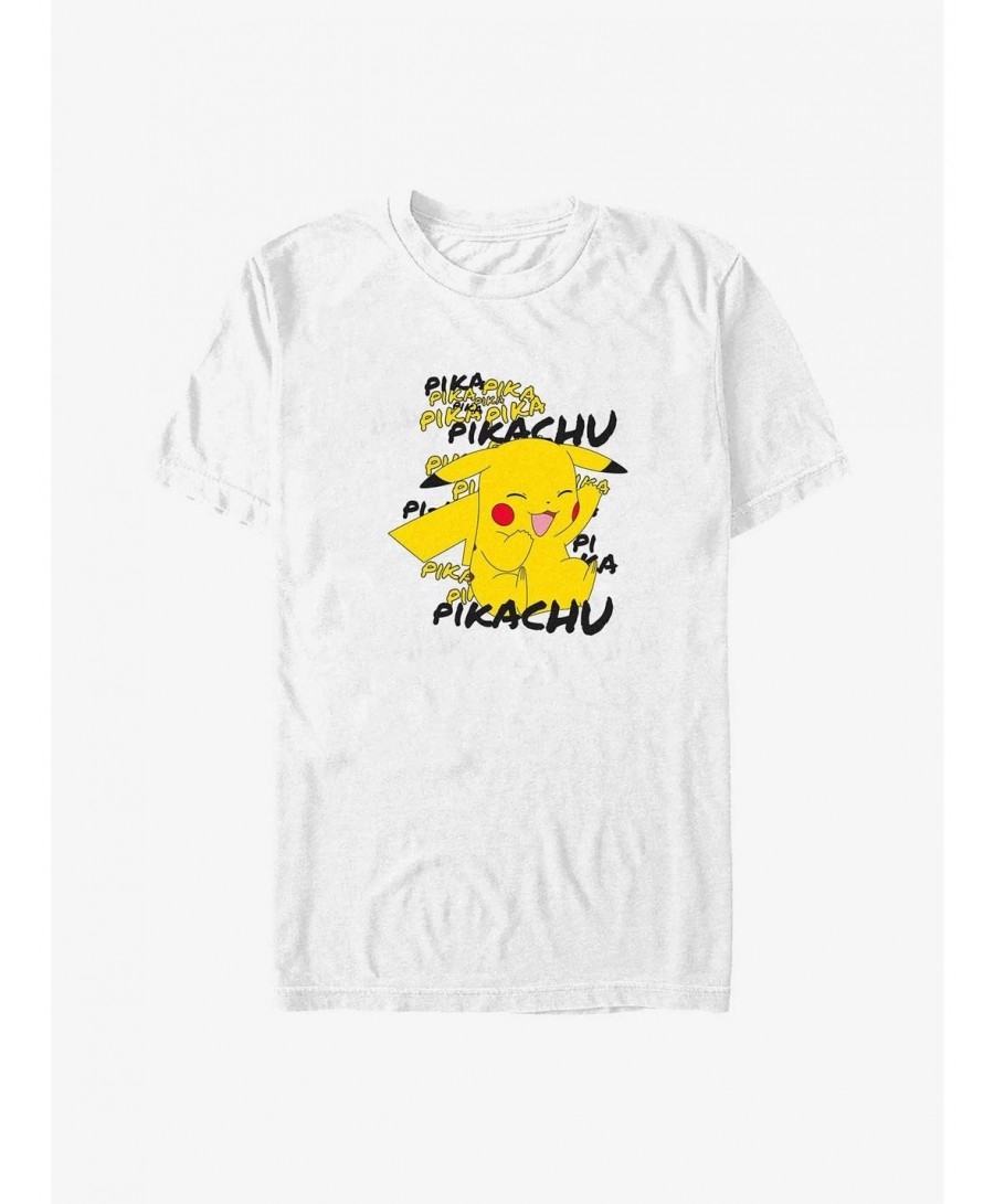 Seasonal Sale Pokemon Pikachu Cracks A Joke Big & Tall T-Shirt $8.79 T-Shirts