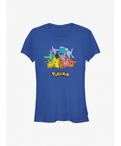 Exclusive Price Pokemon Gotta Catch Eeveelutions Girls T-Shirt $7.15 T-Shirts