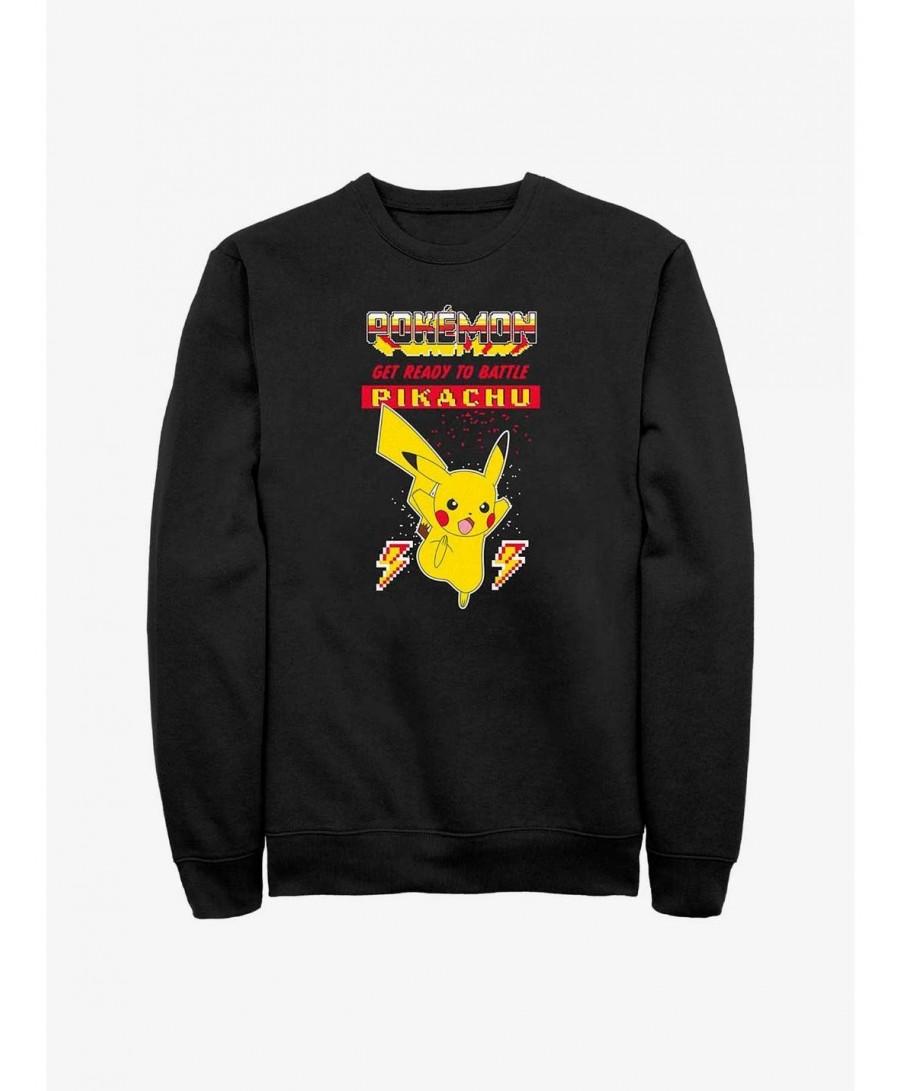 Festival Price Pokemon Battle Ready Pikachu Sweatshirt $10.33 Sweatshirts