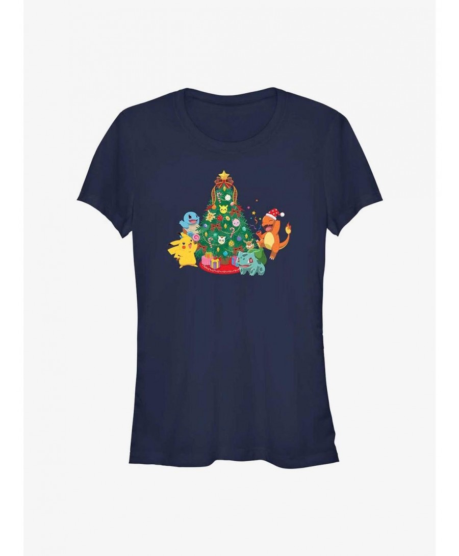 Premium Pokemon Christmas Tree Girls T-Shirt $6.27 T-Shirts