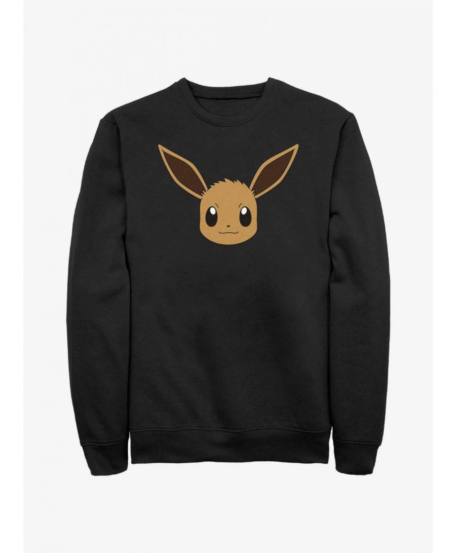 Wholesale Pokemon Eevee Face Sweatshirt $8.01 Sweatshirts