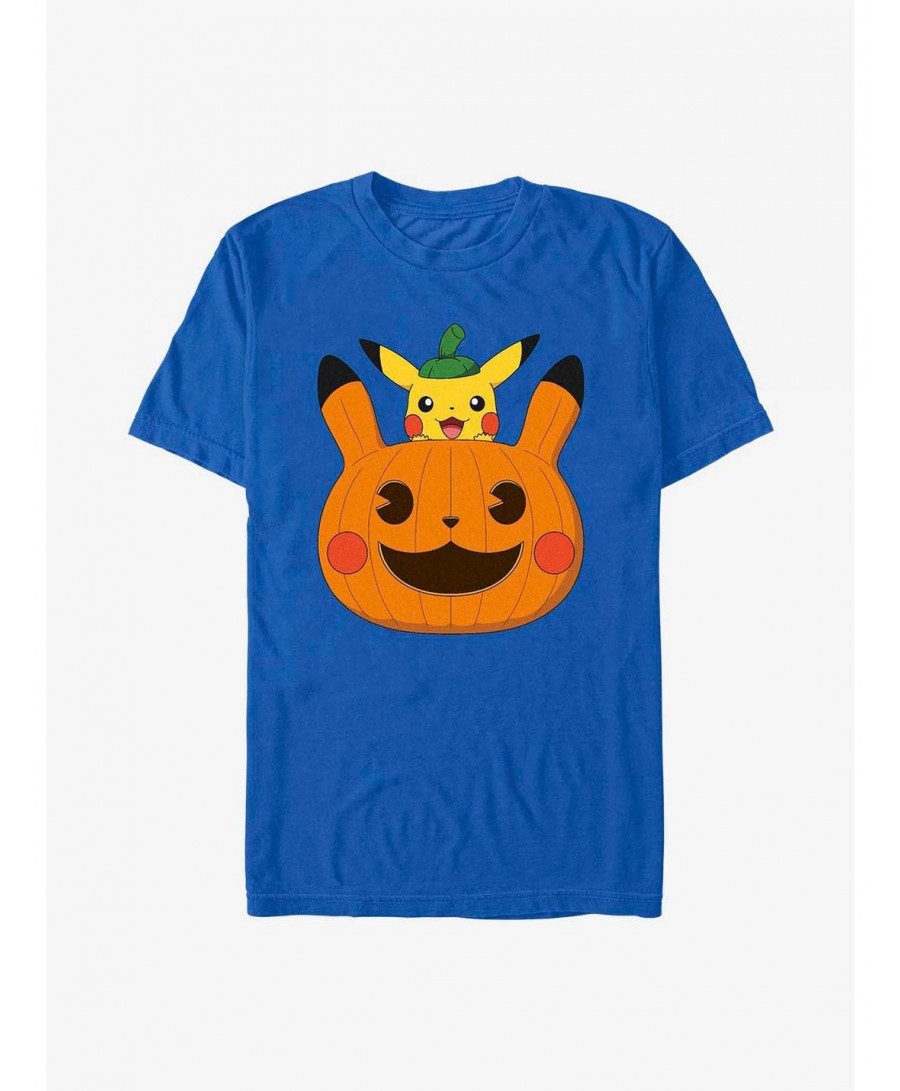 High Quality Pokemon Pumpkin Pikachu T-Shirt $5.86 T-Shirts