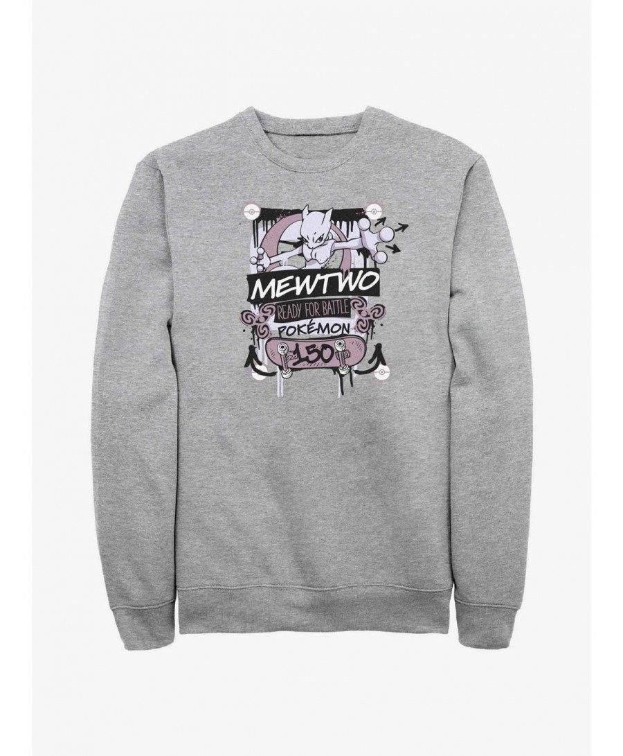 Best Deal Pokemon Mewtwo Ready For Battle Sweatshirt $8.52 Sweatshirts