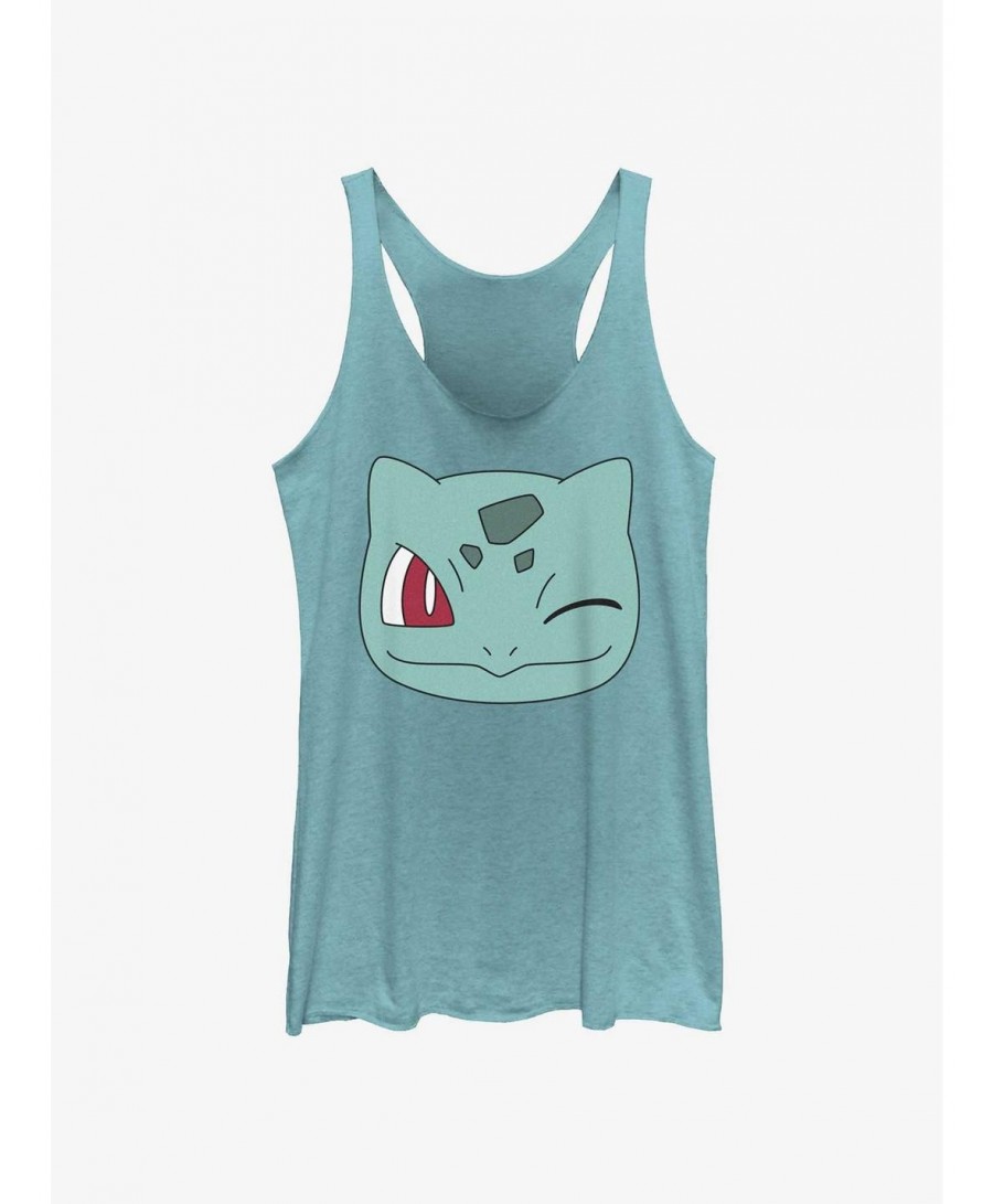 Discount Pokemon Bulbasaur Wink Face Girls Tank $8.88 Tanks