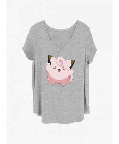 Hot Selling Pokemon Clefairy Girls T-Shirt Plus Size $7.08 T-Shirts