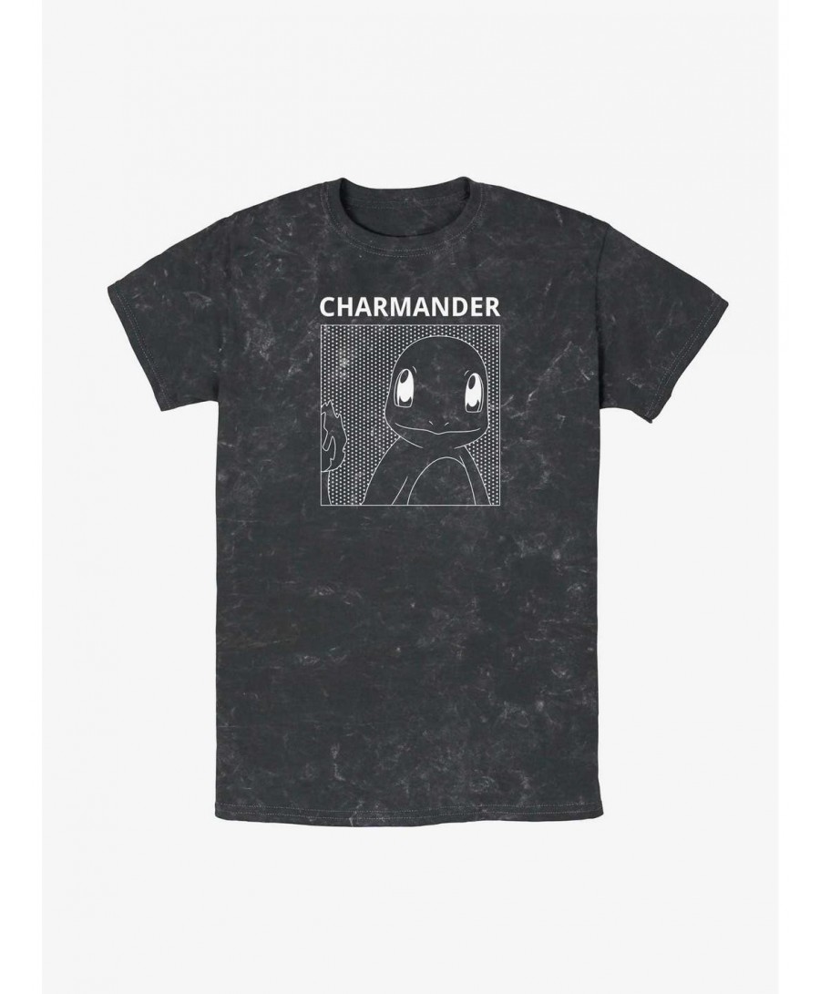 Hot Selling Pokemon Charmander Mineral Wash T-Shirt $8.34 T-Shirts