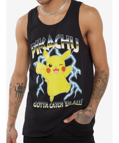 Absolute Discount Pokemon Pikachu Metal Lightning Tank Top $5.13 Tops