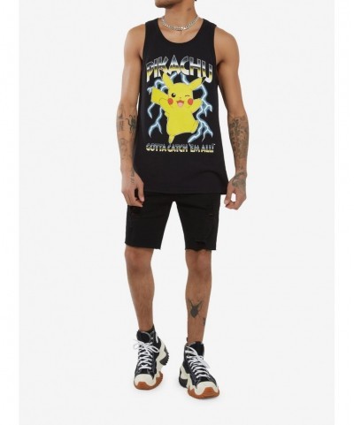 Absolute Discount Pokemon Pikachu Metal Lightning Tank Top $5.13 Tops