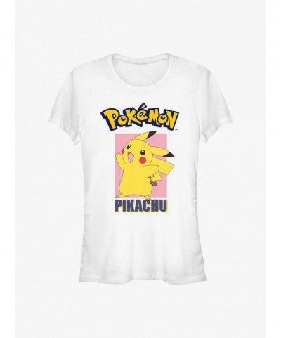 Huge Discount Pokemon Pikachu Logo Poster Girls T-Shirt $7.32 T-Shirts