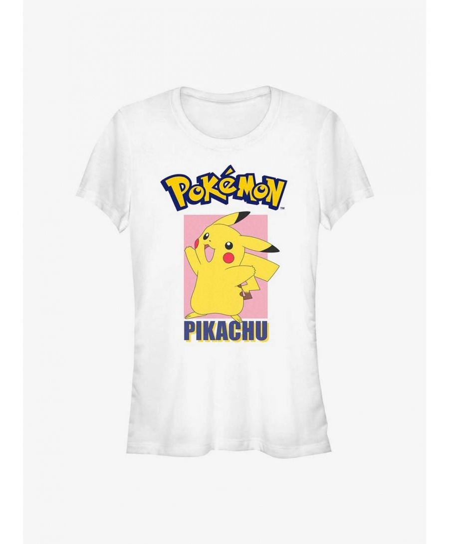 Huge Discount Pokemon Pikachu Logo Poster Girls T-Shirt $7.32 T-Shirts