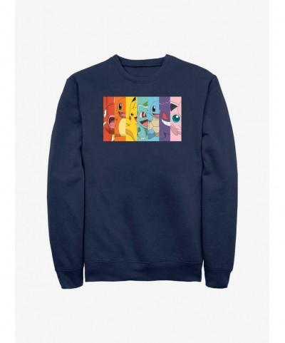 Flash Sale Pokemon Rainbow Panels Sweatshirt $10.59 Sweatshirts