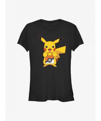 Huge Discount Pokemon Pikachu Treat Girls T-Shirt $8.72 T-Shirts