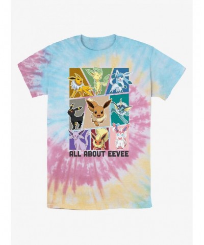 Flash Deal Pokemon Eeveelution Tie-Dye T-Shirt $5.62 T-Shirts